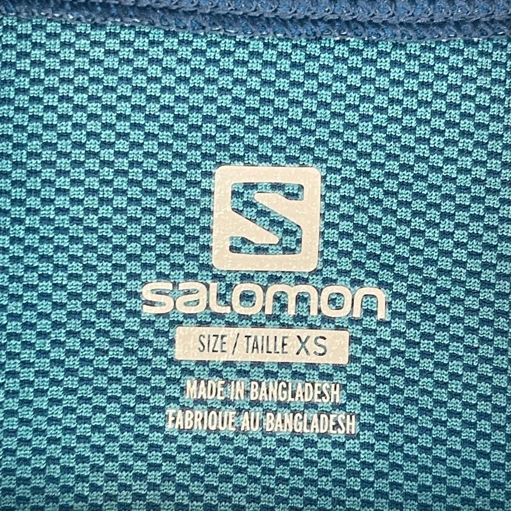 NEW Salomon Agile Half Zip Mid Layer Mens XS Pullover 1/4 Zip Poseidon Blue $75